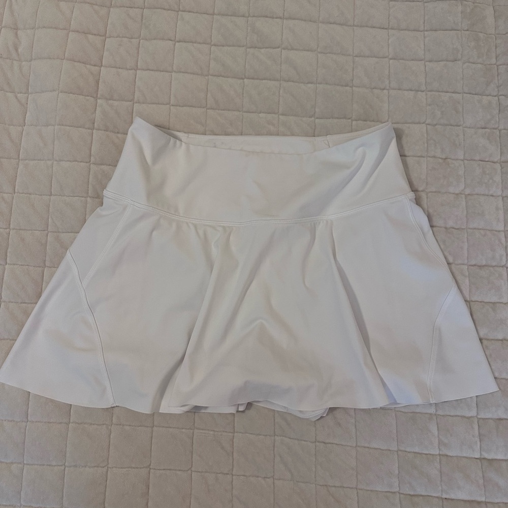 Athleta Ace Advantage High Rise White Tennis Skort